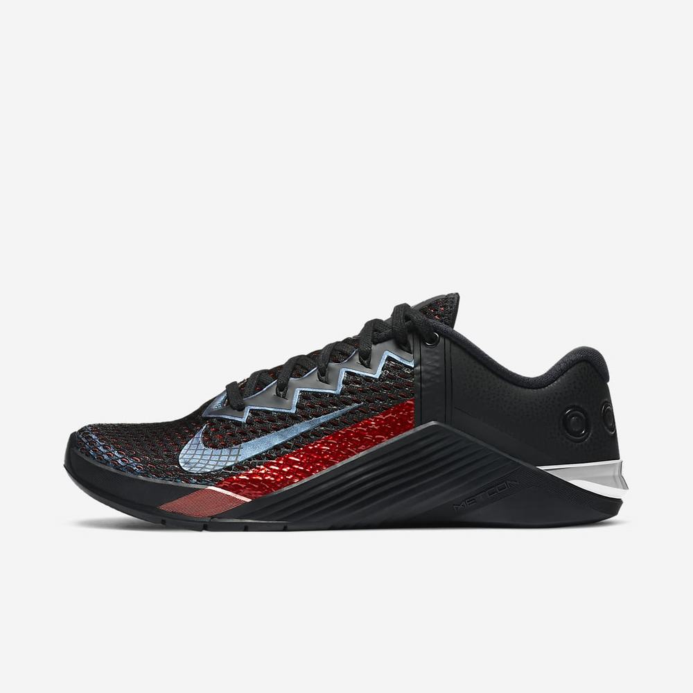 Chaussure De Crossfit Nike Metcon 6 Mat Fraser Noir 7460-589 Black/Bright Crimson/Metallic Silver/Black Homme | KBR-31865185